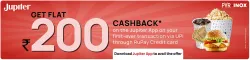 PVR INOX Cinema Offer : Flat ₹200 Cashback on First UPI Transaction via Credit Card Linked on Jupiter App