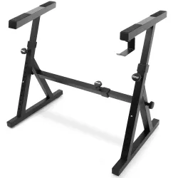Pyle Heavy Duty Folding Keyboard Stand - Sturdy Reinforced Z Design W/ Adjustable Width & Height, Foam Padded Arms, Digital Piano Stand, Fits 54-88 Key Electric Pianos, For Travel & Storage....
