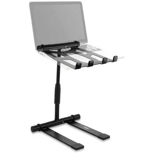 Image of PylePro High Performance Portable, Folding Tabletop DJ Gear Stand for Laptop Mixer or Other Gear - Adjustable Angle and 