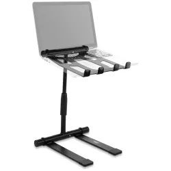 PylePro High Performance Portable, Folding Tabletop DJ Gear Stand for Laptop Mixer or Other Gear - Adjustable Angle and 