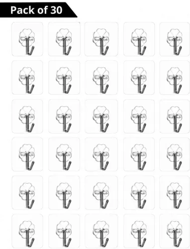 Image of PYORIT Adhesive Plastic Wall Hooks Hangers for Hanging