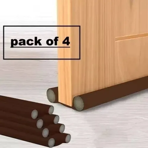 Image of PYORIT Twin Door Draft Fabric Cover Guard, Cool/Hot Maintain in Room | Door Gap Sealer (Pack of 4) Under Door Protector/