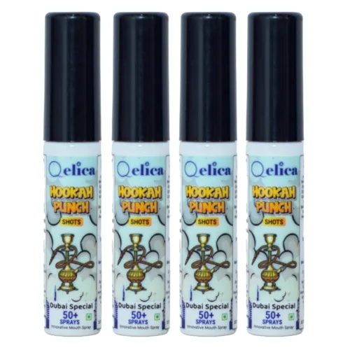Image of Qelica Dubai Mouth Freshener Spray, Pack of 4 (12g)