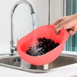 Frenchware (Red, 1 Unit) Plastic Colander Bowl,