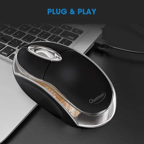 Image of QHMPL Quantum USB Wired Ambidextrous Optical Mouse