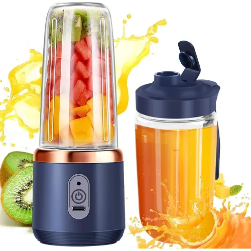 Image of Qlect Portable Blender for Smoothies & Juices | 400ML Compact Jar for Soft Fruits | 40W Motor Crushes Ice | Auto-Stop Af