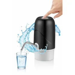 Qlect Premium Automatic Electric Water Dispenser Pump for 20 Litre Bottle Portable Water Pump Dispenser for Home, Office, and Outdoors | 1200 mAh C-Type Fast Charging Battery (Black)