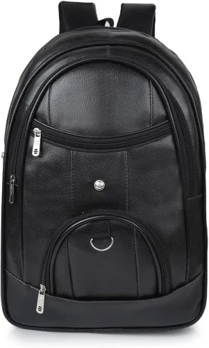 Image of QNS Large 35L Vegan Leather Laptop Backpack