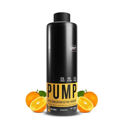 Image of QNT PUMP Explosive Liquid Pre-Workout | Orange Flavor, 450 ML | 30 Servings