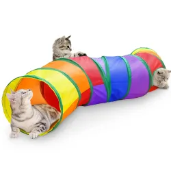 Qpets Cat Tunnel Collapsible 2 Way Play Tube