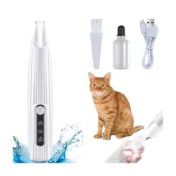 Qpets Dog Paw Hair Trimmer LED Rechargeable Grooming Tool