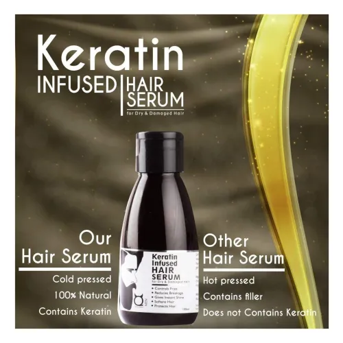 Image of Qraa Keratin Infused Hair Serum for Dry and Damaged Hair, 100ml