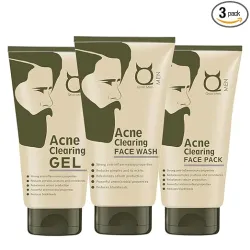 Qraa Men Complete Acne Defense Kit – Oil Control & Spot Clearing (Pack of 3)