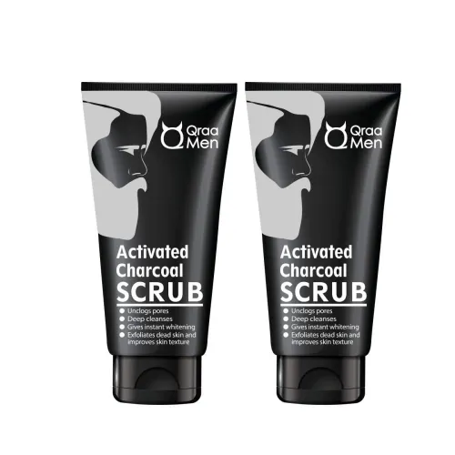 Image of Qraa Men Activated Charcoal Scrub with Essential Oils