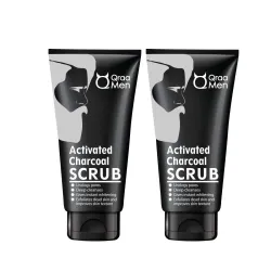 Qraa Men Activated Charcoal Scrub with Essential Oils