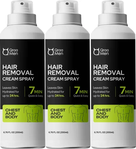 Image of Qraa Men Hair Removal Cream Spray 600ml*3