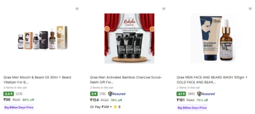 Image of Qraa Mens Grooming Combo Kit Starting @ ₹96