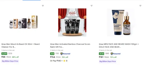 Image of Qraa Mens Grooming Combo Kit Starting @ ₹96
