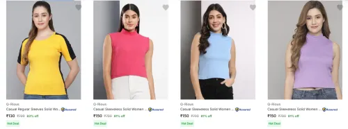 Image of Q Rious Women's Tops upto 83% Discount