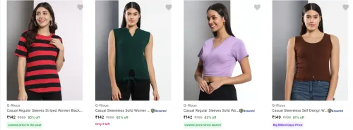 Image of Q Rious Women's Tops upto 85% Discount