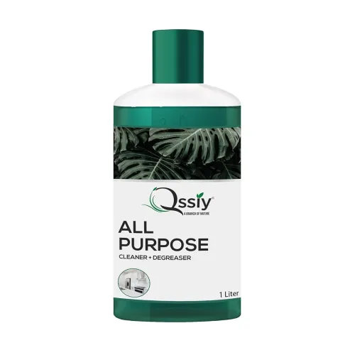 Image of Qssiy All Purpose Cleaner 1L - Lemon Scent, Eco-Friendly Multi-Surface Liquid for Tiles, Wood, Glass, Kitchen Slabs -