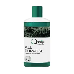 Qssiy All Purpose Cleaner 1L - Lemon Scent, Eco-Friendly Multi-Surface Liquid for Tiles, Wood, Glass, Kitchen Slabs -