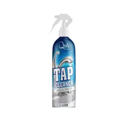 Qssiy Lemon Tap Cleaner 1L | Instant Limescale Remover for Chrome, Steel, Brass Taps & Shower Heads | No Residue, Hand Safe | Fresh Lemon Scent | Made in India