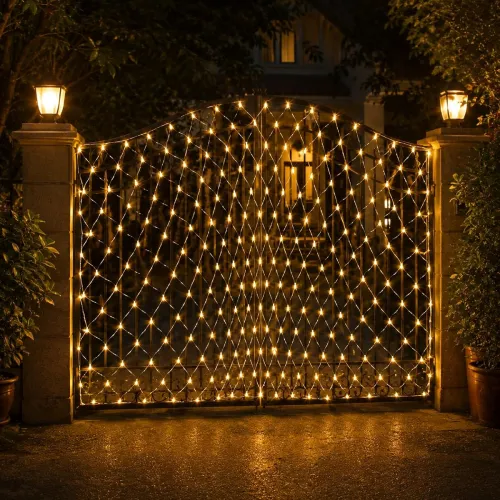 Image of Quace Led Fairy String Decorative Net Lights Warm White