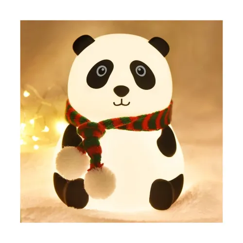 Image of Quace Panda Night Light, USB Rechargeable 7-Color Silicone Lamp