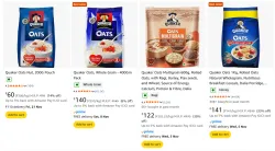 Quaker Oats starting at ₹60