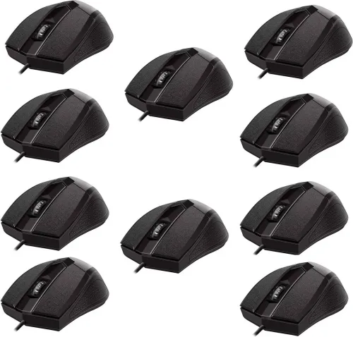 Image of QUANTUM QHM224D Wired Optical Mouse 1000DPI (Pack of 10)