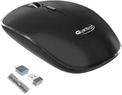 QUANTUM QHM260 Wireless Ambidextrous Optical Mouse (2.4GHz Wireless, Black)