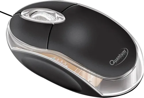 Image of Quantum USB Wired Optical Mouse Black-Silver