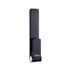 Quba QUANTRA Award-Winning Digital Lock | 5-Way Access Push-Pull Smart Lock | Black | WiFi & Fire Safety with Red Dot Design | Video Call & Emergency Exit | Free Installation | 3 Year Warran...