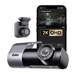 Qubo Car Dashcam [New Launch] Pro 2K Front + Rear by Hero Group