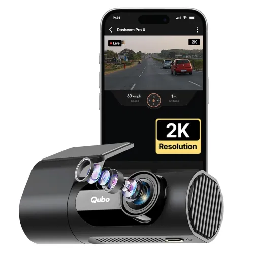 Image of Qubo Dashcam Pro X 2K Resolution Doubles up as in-Cabin Camera