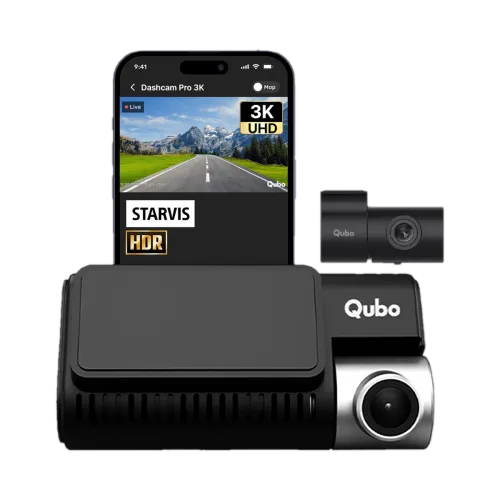 Image of Qubo Smart Dashcam Pro 3K + Rear Dual Camera System