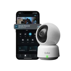 Qubo Smart Home Security Cam 360° 3MP 2K | Made in India | Wi-Fi CCTV Camera |