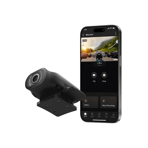 Image of Qubo by Hero Group Smart Bike Cam Pro | 2K Resolution 3MP 1296p | 2000 mAh | 124 Degree Wide Angle | Night Vision | for 