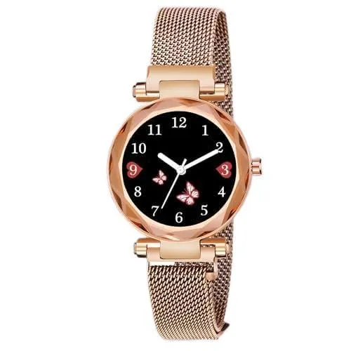 Image of Queen Round Dial Magnetc Strap Analog Watch