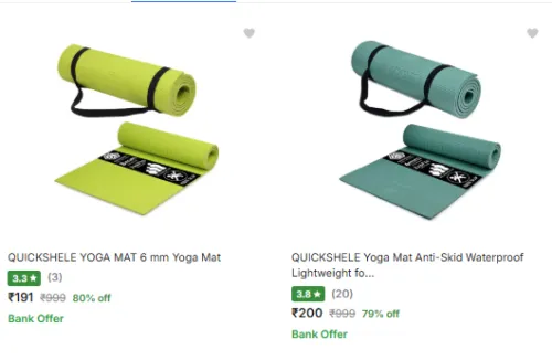 Image of Quickshele Yoga Mats 6mm @ Starting ₹191