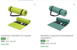 Quickshele Yoga Mats 6mm @ Starting ₹191