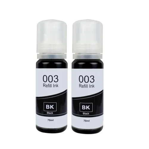 Image of QUINK 003/001 Black Ink Bottle Pack of 2 for Ink Eppson 003 001
