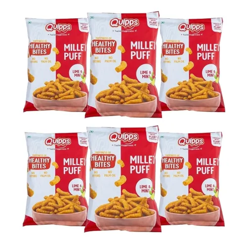 Image of Quipps Millet Puff Lime & Mint 60g Pack of 6