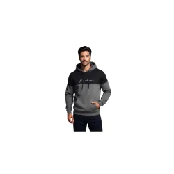 QUTUN Color Block Printed Hoodie for Men