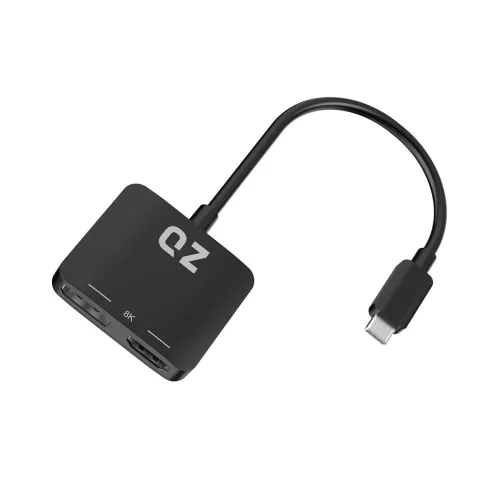 Image of [8K, DisplayPort+HDMI] QZ DisplayPort to Type C, USB C to DisplayPort and HDMI, Single Display 8K 30Hz or Dual Display 4