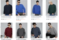 R.Code by The Roadster Sweatshirt Starting @ ₹199