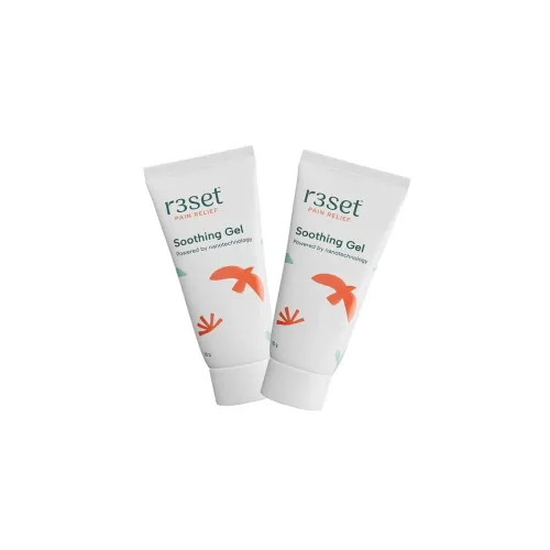 Image of R3SET Natural Pain Relief Gel 50g, Pack of 2 | Non-Greasy, Fast-Absorbing Formula |