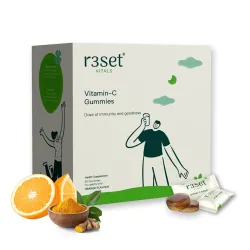 R3SET Vitamin C Gummies for Immunity, Skin Health & Glow - 30 Servings