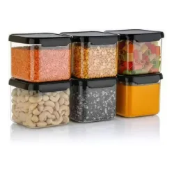 Raawan Fridge Storage Boxes – Stackable Food Storage Containers | Removable Drain Plate & Lid | Durable Fridge Organizer to Keep Food Fresh Longer | Ideal for Fruits, Vegetables | 500ml Pack...